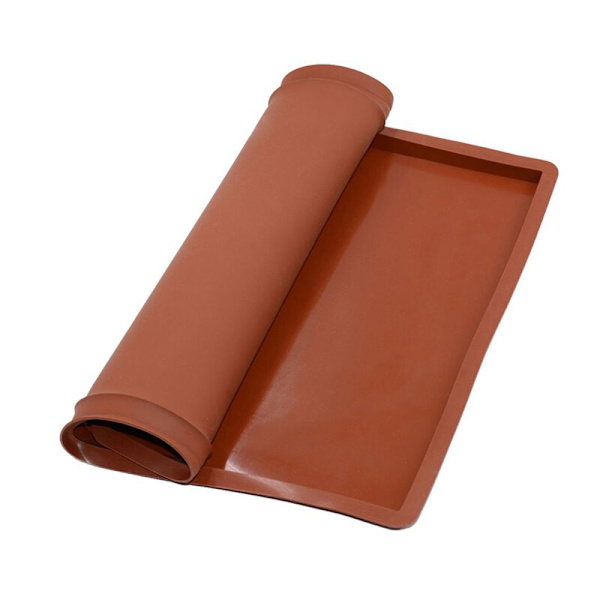 Silikonmatta Bakform Bakplåt Bakverk Dessert Bakning Bakning Liner för kex Cookie Pan Cake Dekoration Tool Red