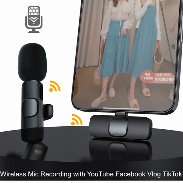2022 Ny trådløs mikrofon til iPhone Android Phone Mini Mic For Type-C