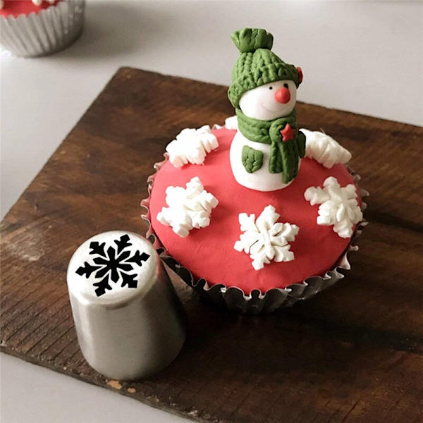 4st/ set kakmunstycke konditorivaror i rostfritt stål Cupcake silver 4pcs