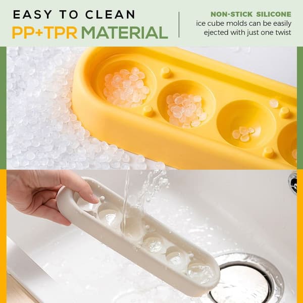 6Balls Silikon Ice Maker Form gray-yellow 22*5.7*3cm