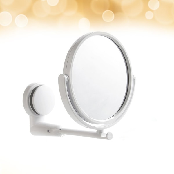 Vikbar sminkspegel Väggmonterad spegel utan borr white double sided mirror
