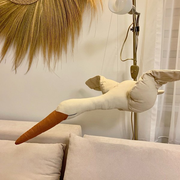 Vägghängande Swan Plush Baby Lugnande Kudde brown 65*40cm