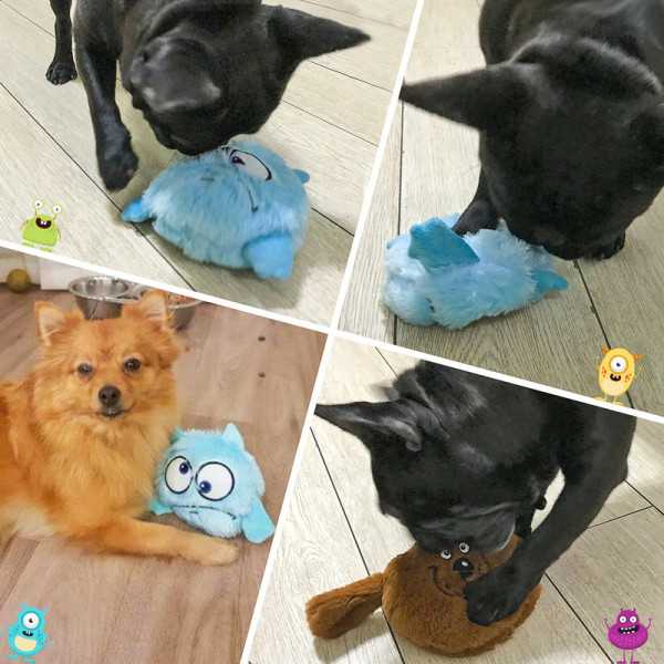 Interaktivt monster plys fnisebold Crazy Pets Legetøj green elves