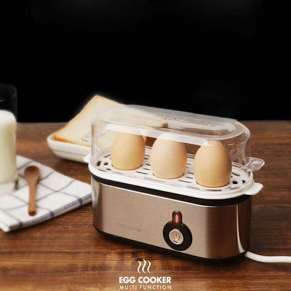 Egg Steamer Multifunktion Frukostmaskin Kokt Äggkokare white+gray 202*134*88mm