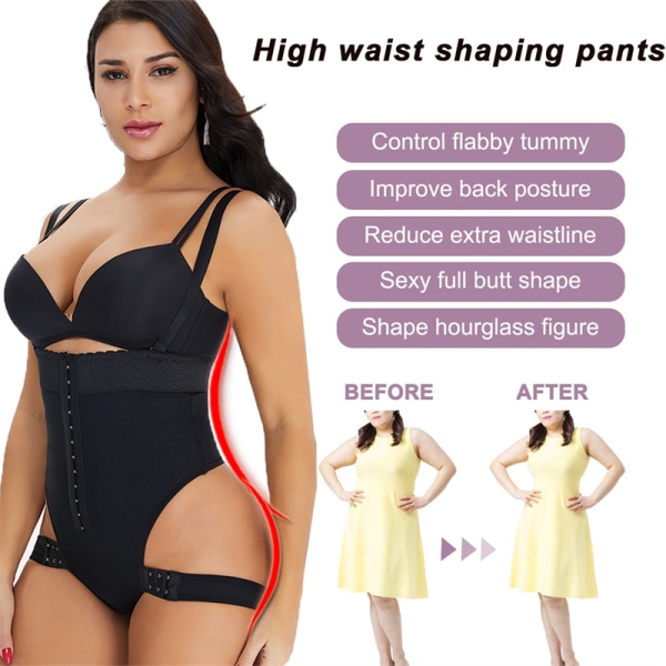 Waist trainer Plus-Size Body Shapewear black sixfold extra large