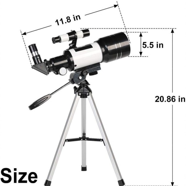70 mm:n aukko monokulaarinen HD 150X astronominen teleskooppi Monocular set&phone holder