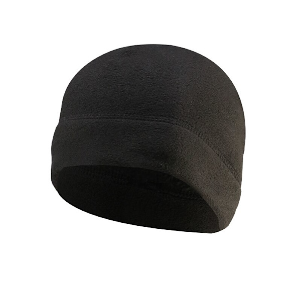 polar fleece för män varm mössa utomhus black