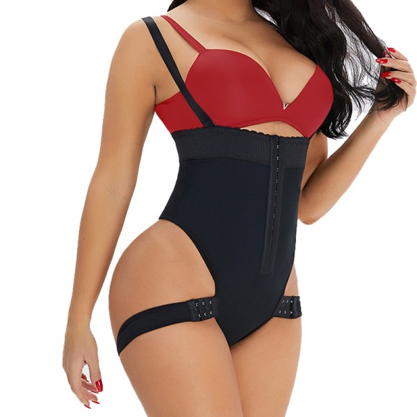 Waist Trainer Corset Plus-Size Body Shapewear black large