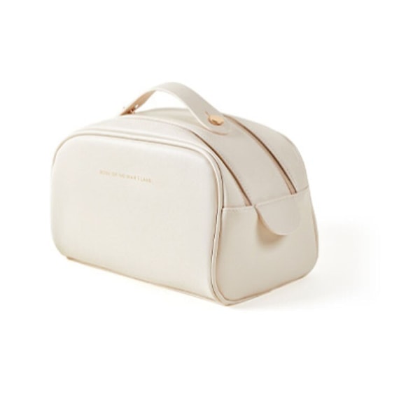 Mini-kosmetikväska i massivt läder white