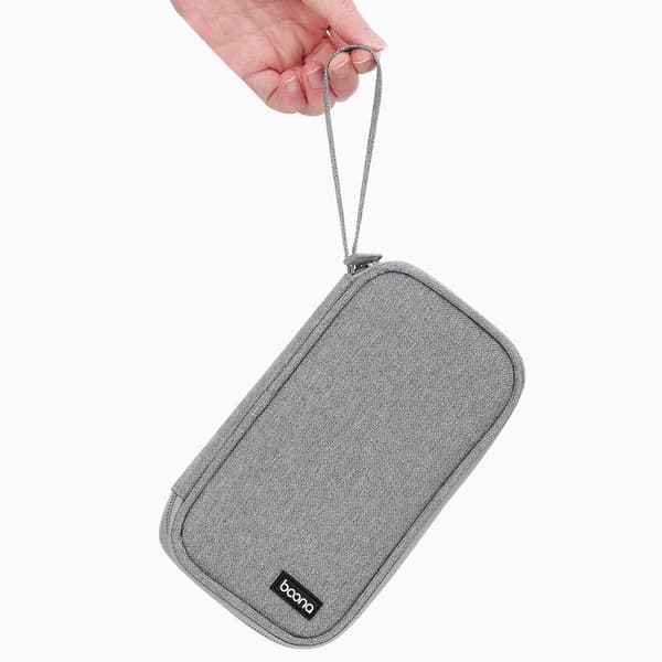 Elektronisk datakabel mini förvaringsväska multifunktionell resa gray single layer