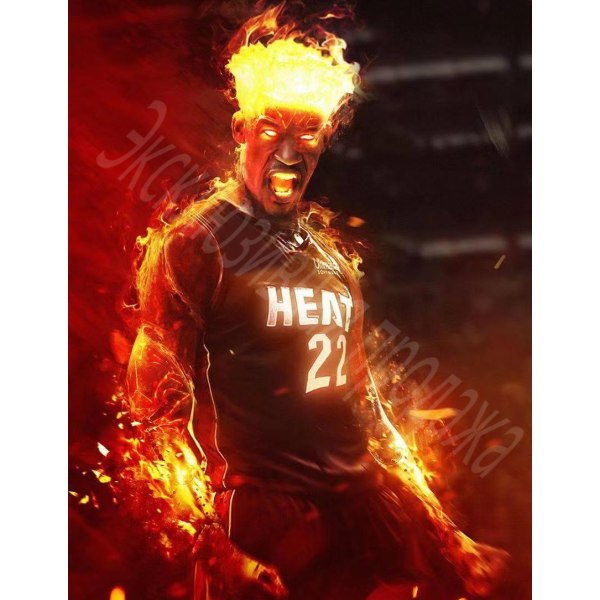 Basketballtrøjer Sportstøj Jimmy Butler Miami Heat nr. 22 Basketballtrøjer Voksne Børn Fodboldtrøjer Gradient colours Adult L（160-165cm）