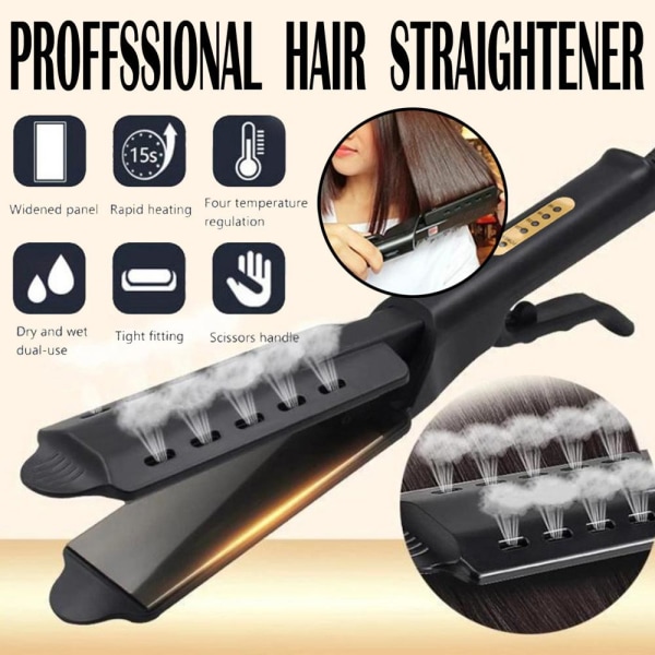 Straight Hair Curler værktøj black 3ocm