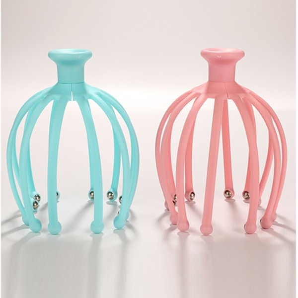 Head Claw Massager Body Massager Octopus Head Scalp Neck Relax pink 12 feets