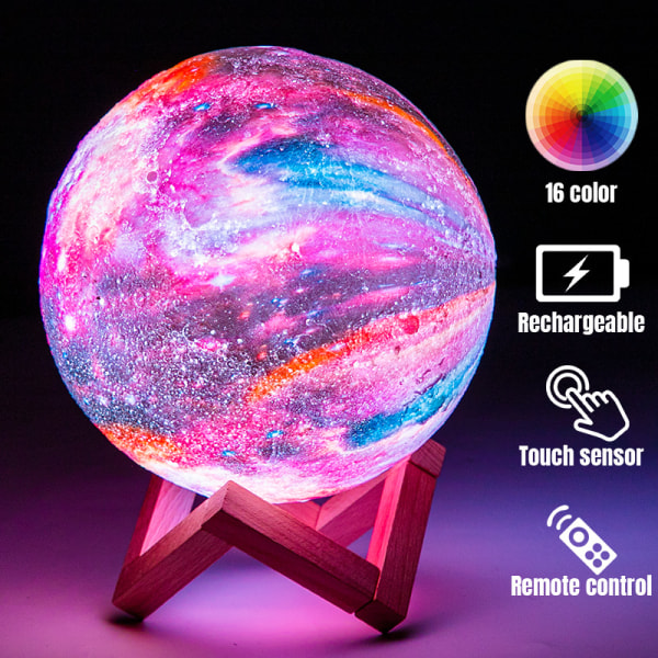16 farver fjernbetjening Galaxy Kids Night Light 16 colors 15cm