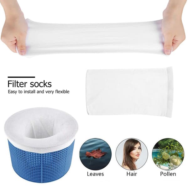 Nylon mesh korit allaskeräyssukat white+blue 5pcs