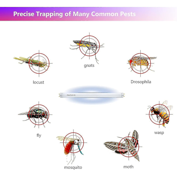 4st 8w flugdödare 12 tum - T5 8 watt Uv-rör för 16w flugdödare/insektszappare