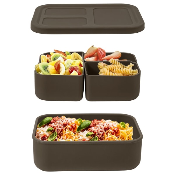 Irrotettava lounaskulho Kannettava Bento Box Set yellow 18*13*5.8cm