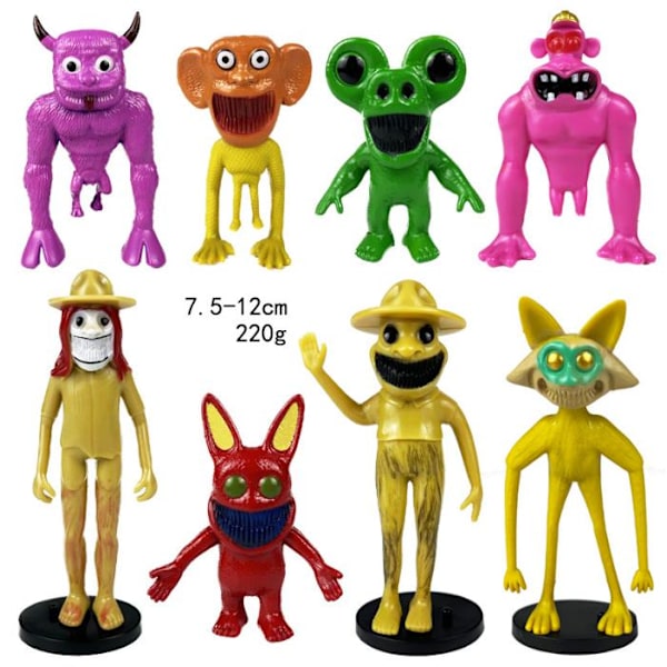 6/8/12 st/set Zoonomaly Cartoon nimal Mini Figurer PVC Modelldocka Dekoration F