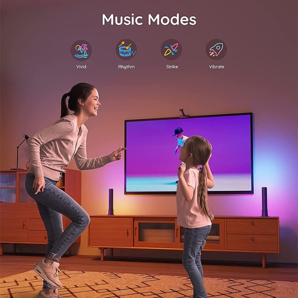 WiFi Bluetooth Yövalot Remote LED Light Ambient Light black WiFi+Bluetooth