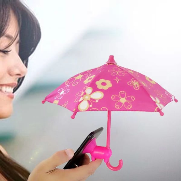 Söt personlighet Mini Sun Paraply Mobiltelefon Stand pink daisy