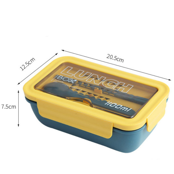 Mikroovn bærbare 2-lags sunde frokost Bento-kasser red 7.5*12.5*20.5cm