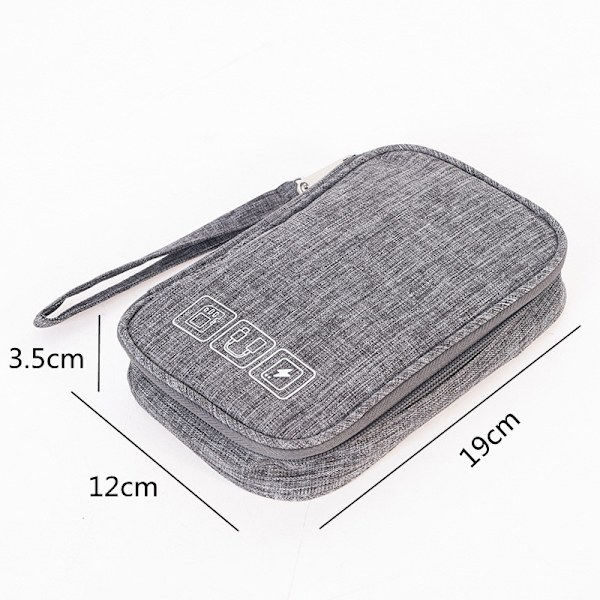 Bärbara digitala förvaringsväskor för kabel navy blue 12*19*3.5cm