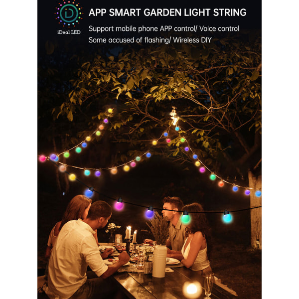 Utomhus julgran RGB String Lights dekoration 10m25leds