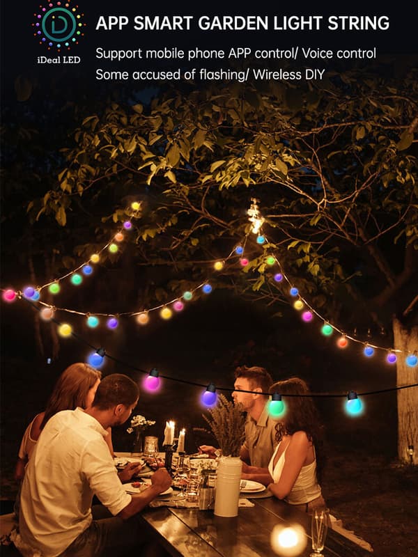 Utomhus julgran RGB String Lights dekoration 5m25leds
