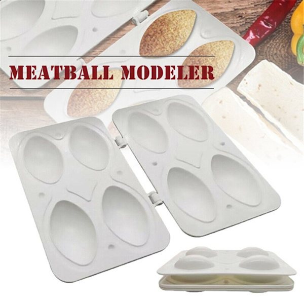 Manual Kibbeh Express Frikadeller Frikadellepresse Hakkeform white 4grids