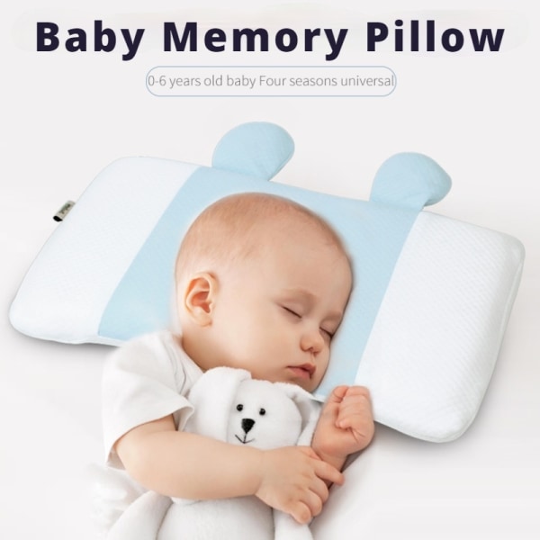 Rebound Foam Memory Pillow Baby Newborn Head Shaping Puder pink small