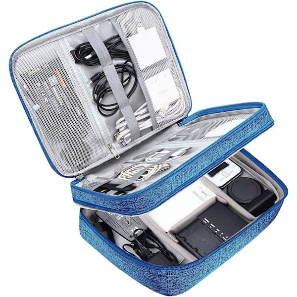 Vattentät Travel Digital Accessory Bag blue