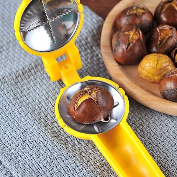 Rustfrit stål Kastanje Clip Valnød Tang Nut Cutter Machine yellow 18*5*5cm