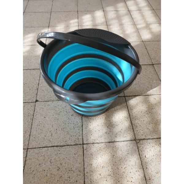 10 l hopfällbar hink bärbar camping utomhus blue 10L