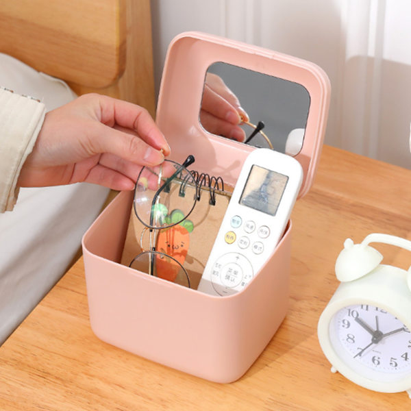 förvaringsbox för kosmetiska smycken för hushåll pink