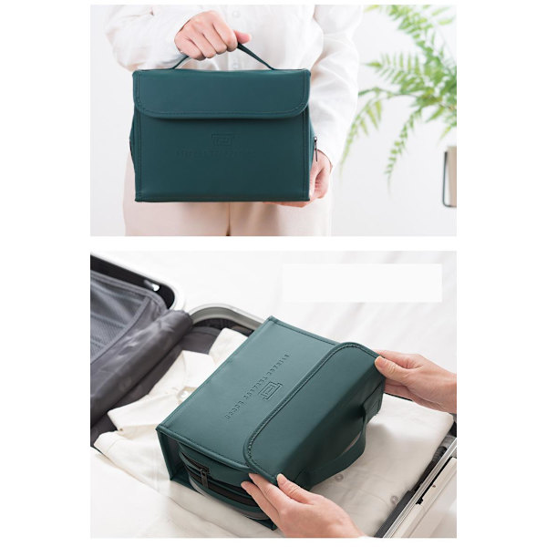 Unisex kosmetiska toalettsaker för kvinnor och män green 22.5*16.5*9cm