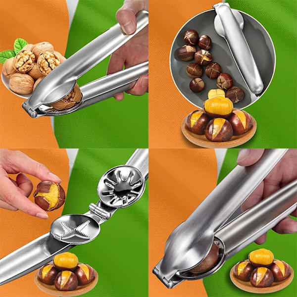 Rustfrit stål Kastanje Clip Valnød Tang Nut Cutter Machine yellow 18*5*5cm