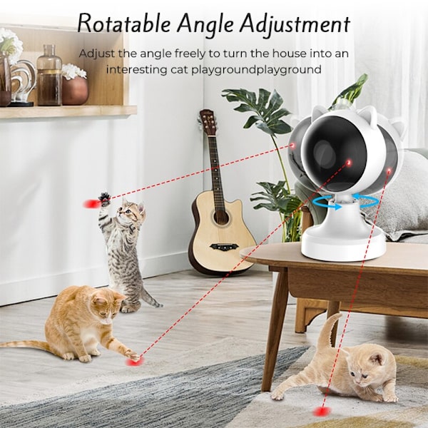 Automatisk kattelegetøj Interactive Smart Teasing Pet LED-laser white 65*110mm