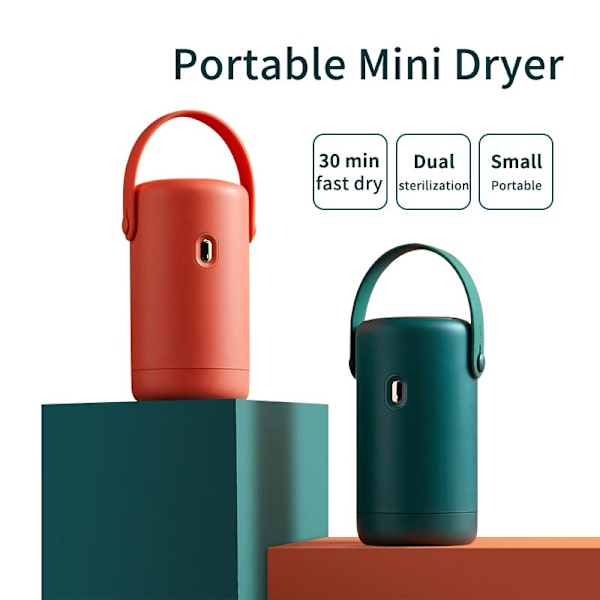Rejse Mini Undertøj Gym Shorts Bærbar tørretumbler kompatibel orange 79*79*146mm
