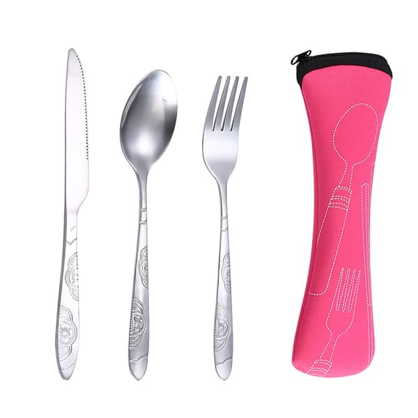 bärbar set resa pink