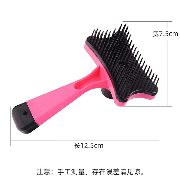 Pet Dog Supplies Automatisk hårfjerning Fading Combs rose red 12.5*7.5cm