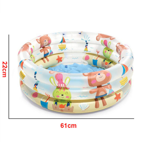 Strand Bærbar Oppustelig Babyswimmingpool cartoon 61*22cm