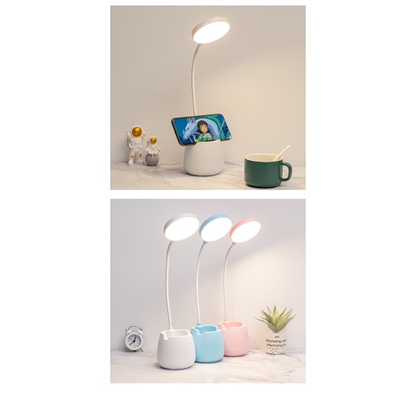 Bordlampe USB Charging Touch Bøjelig skrivebordslampe blue 3600mAh