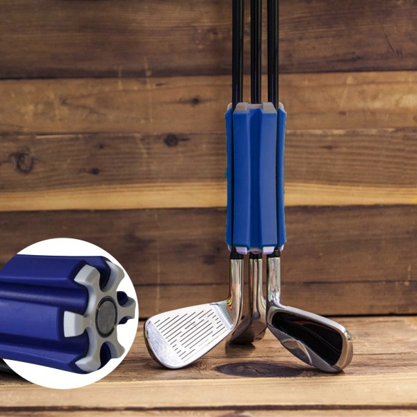 Golf Club Retainer Fix Support Fixed Clip Holder Förvaringsställ black+sky blue 14.5*6CM