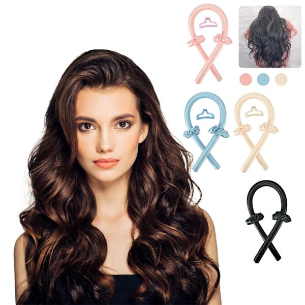 Curling Rod Lazy Curler Hair Curler Frisörverktyg black with hair clips