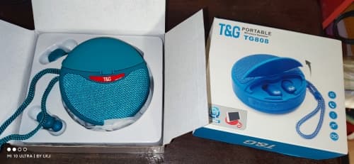 Mini trådlöst bluetooth ljudhögtalare headset sky blue