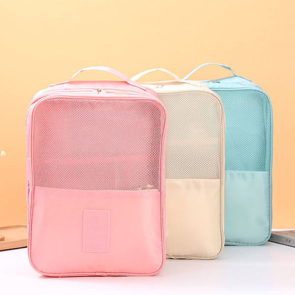 Multifunktion Bærbare Rejsesko Undertøj Tøjtasker pink 22*13*29cm