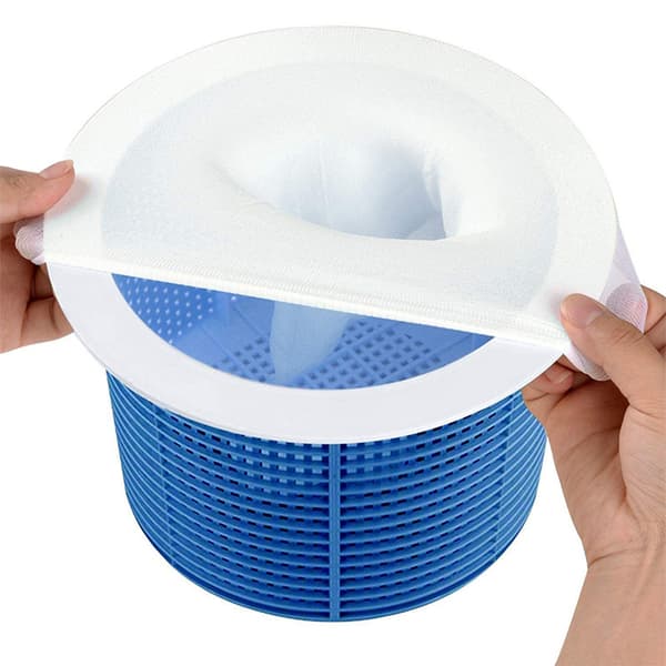 Nylon mesh korit allaskeräyssukat white+blue 5pcs
