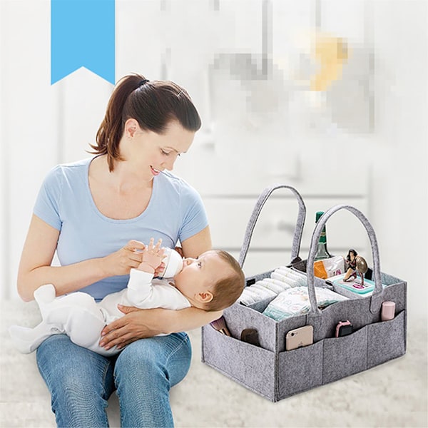 Baby multifunktionell bärbar mottagningsväska grey