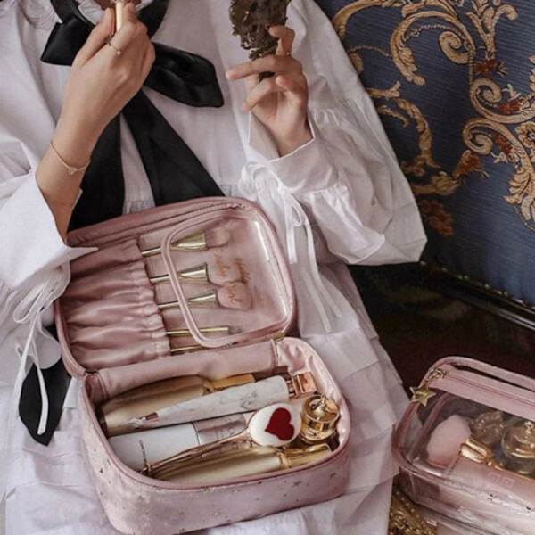Organizer med stor kapacitet pink M