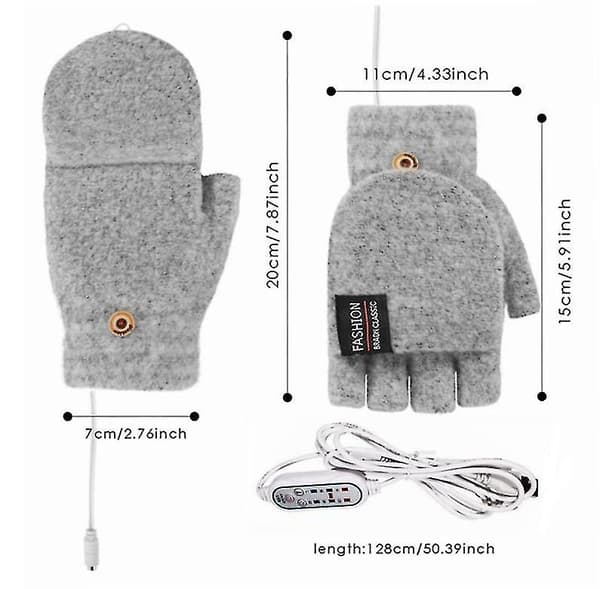 Elvärmehandskar Thermal USB Uppvärmda vantar